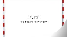  Presentation with goal - PPT theme featuring red-white-goal-for-sports background and a white colored foreground