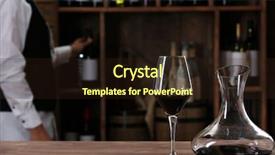  Presentation with bartender - Cool new PPT theme with red white party - bartender working at counter backdrop and a wine colored foreground