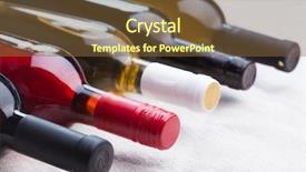  Presentation with wine - Audience pleasing presentation design consisting of red white shapes - set of wine backdrop and a tawny brown colored foreground