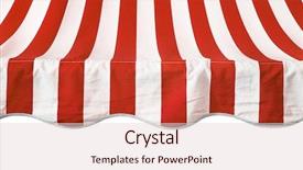  Presentation with red stripe - Cool new presentation theme with red white striped awning overhang backdrop and a lemonade colored foreground