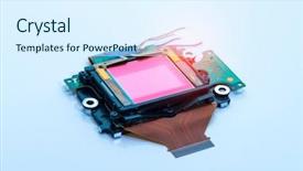  Presentation with ccd camera - Cool new theme with red white video - ccd sensors from the modern backdrop and a sky blue colored foreground