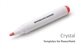  Presentation with whiteboard - PPT theme having red-whiteboard-marker-pen-isolated background and a white colored foreground