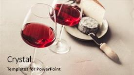  Presentation with red wine cheese - Audience pleasing slide deck consisting of red wine and cheese backdrop and a  colored foreground