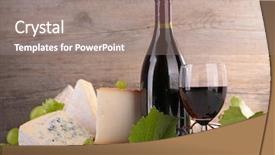  Presentation with red wine cheese - Presentation theme enhanced with red wine and cheese background and a coral colored foreground