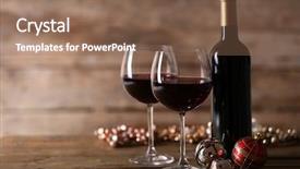  Presentation with christmas borders ornament border - Amazing presentation design having red wine and christmas ornaments backdrop and a violet colored foreground