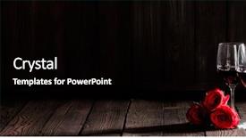  Presentation with wine - Cool new slide set with red wine and red roses backdrop and a  colored foreground