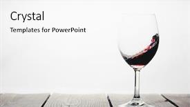  Presentation with bottle red wine - Slide deck having red wine being poured background and a white colored foreground