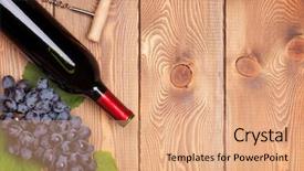  Presentation with bottling wine - Beautiful presentation featuring red wine bottle and bunch backdrop and a  colored foreground