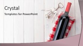  Presentation with corkscrew - Amazing presentation having red wine bottle and corkscrew backdrop and a white colored foreground