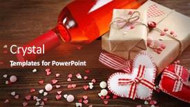  Presentation with bottle red wine - Amazing PPT theme having red-wine-bottle-and-gift backdrop and a  colored foreground