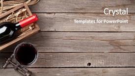  Presentation with bottle red wine - Cool new presentation with red wine bottle and glass backdrop and a gray colored foreground