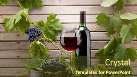  Presentation with bottle red wine - 