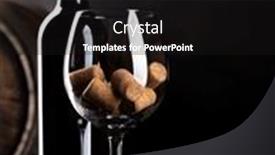  Presentation with wine barrel - Slide deck featuring red-wine-bottle-barrel background and a black colored foreground