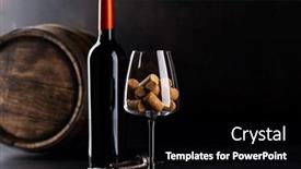  Presentation with bottle red wine - PPT layouts featuring red-wine-bottle-barrel background and a black colored foreground