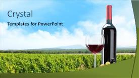  Presentation with bottle red wine - Colorful presentation enhanced with red-wine-bottle-glass backdrop and a arctic colored foreground