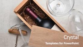  Presentation with corkscrew - Colorful PPT layouts enhanced with red wine box a single backdrop and a coral colored foreground