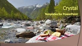  Presentation with red wine cheese - Theme having red wine cheese and grapes served at a picnic verzasca valley switzerland background and a tawny brown colored foreground