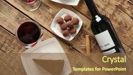  Presentation with chocolate wine - Cool new theme with red wine chocolate truffles backdrop and a tawny brown colored foreground