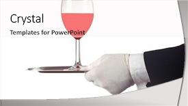  Presentation with served - Beautiful presentation featuring red wine glass being served backdrop and a white colored foreground