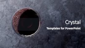  Presentation with white wine and red - PPT theme consisting of red wine glass on stone background and a tawny brown colored foreground