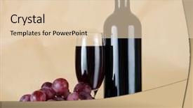  Presentation with wine - Slides consisting of red wine glass on vintage background and a lemonade colored foreground