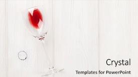  Presentation with wine - Theme enhanced with red wine glass over white background and a sky blue colored foreground
