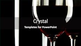  Presentation with wine - PPT theme with red wine glass silhouette black background and a  colored foreground