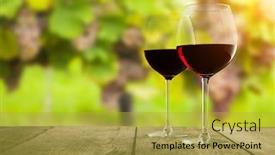  Presentation with served - PPT layouts featuring red wine glasses served on wooden planks vineyard on background copyspace for text background and a yellow colored foreground