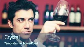  Presentation with wine tasting - Amazing theme having red wine in a tavern backdrop and a ocean colored foreground