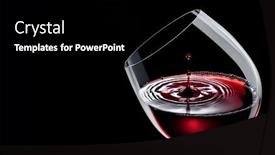  Presentation with waves red - Audience pleasing presentation design consisting of red-wine-in-a-wine backdrop and a black colored foreground