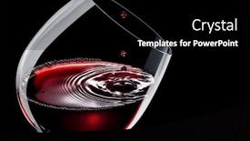  Presentation with waves red - Slide set with red-wine-in-a-wine background and a black colored foreground