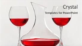  Presentation with wine - Audience pleasing presentation design consisting of red wine in glasses backdrop and a white colored foreground