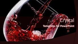  Presentation with wine - Audience pleasing presentation design consisting of red-wine-is-poured backdrop and a wine colored foreground