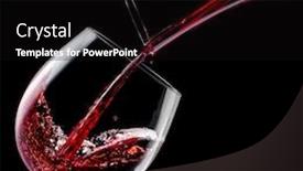  Presentation with wine - Slide set featuring red-wine-is-poured background and a black colored foreground