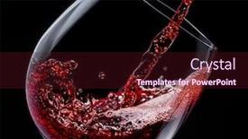  Presentation with wine - Slides having red-wine-is-poured background and a wine colored foreground