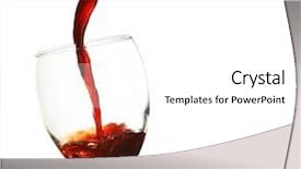  Presentation with wine - Colorful slides enhanced with red wine pouring in glass backdrop and a  colored foreground