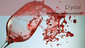  Presentation with red grey - PPT theme having red-wine-pouring-into-wine background and a red colored foreground