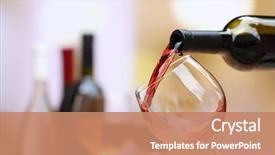  Presentation with wine - Amazing PPT theme having red wine pouring into wine backdrop and a coral colored foreground