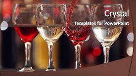  Presentation with tea pouring into glass transparent - Beautiful PPT layouts featuring red wine pouring into wine backdrop and a  colored foreground