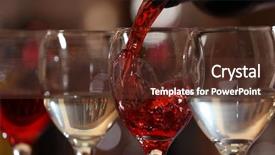  Presentation with tea pouring into glass transparent - Colorful slide deck enhanced with red wine pouring into wine backdrop and a  colored foreground