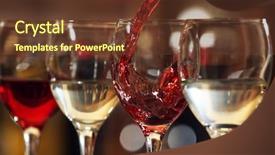  Presentation with wine - Amazing PPT theme having red wine pouring into wine backdrop and a tawny brown colored foreground
