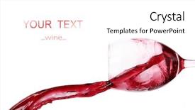  Presentation with wine - PPT theme consisting of red wine pouring background and a white colored foreground