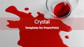  Presentation with white wine and red - Theme featuring red wine spilled from glass background and a crimson colored foreground