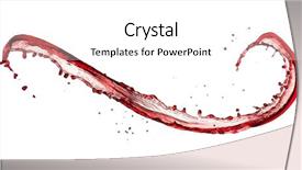  Presentation with splash - Theme featuring red wine splash isolated background and a white colored foreground