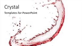  Presentation with splash - Slide deck consisting of red wine splash isolated background and a white colored foreground