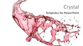  Presentation with splash - Amazing PPT theme having red-wine-splash-isolated backdrop and a white colored foreground