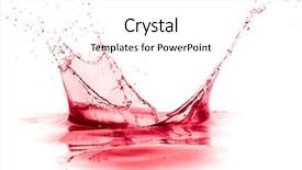  Presentation with splash - Presentation theme consisting of red wine splash isolated background and a white colored foreground