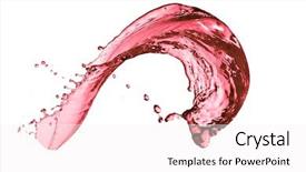 Presentation with water splash - Theme featuring red wine splash isolated background and a sky blue colored foreground