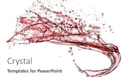  Presentation with splash - Slide deck with red-wine-splash-isolated background and a white colored foreground