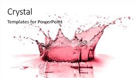  Presentation with water splash - Cool new presentation design with red wine splash isolated backdrop and a white colored foreground